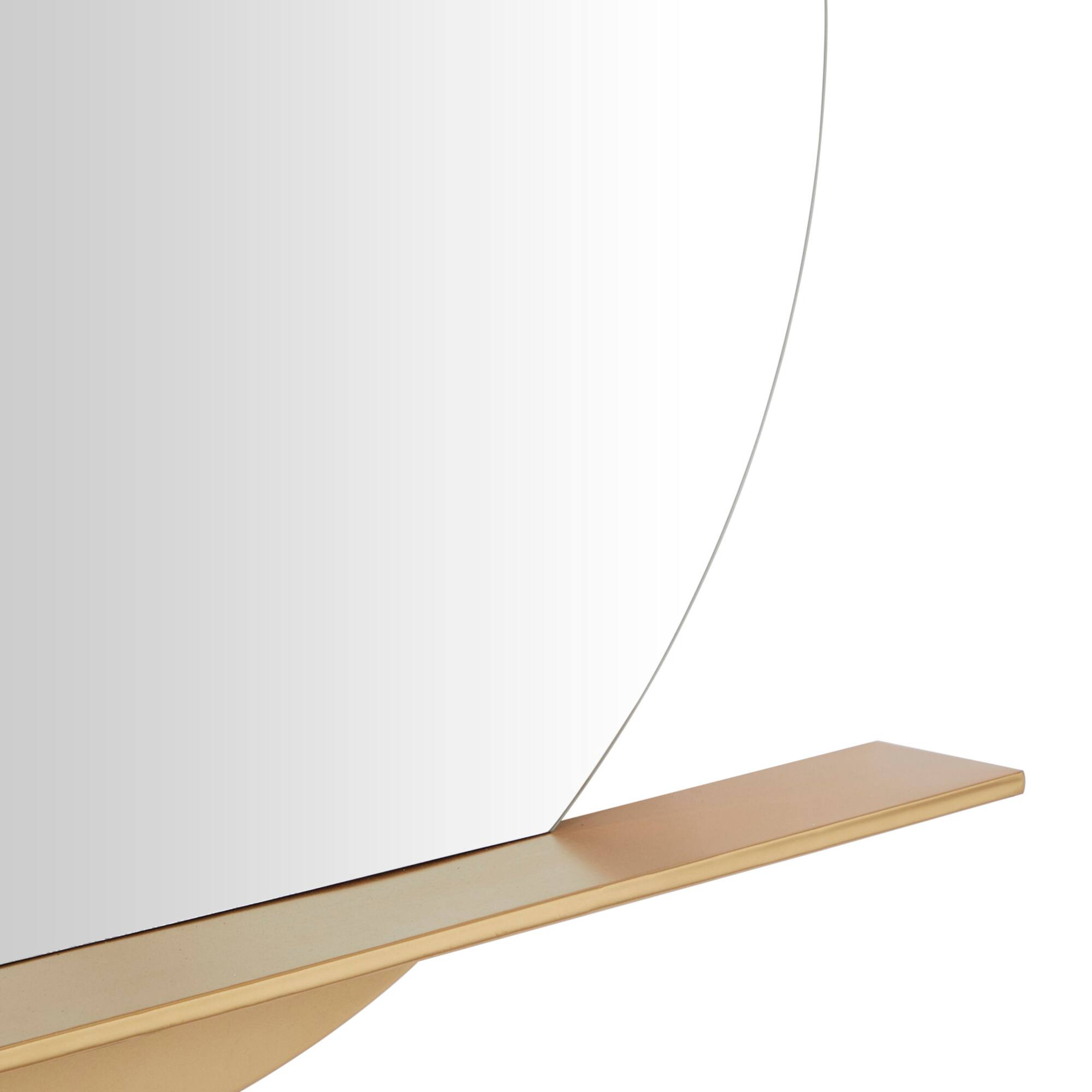 Gold Metal Glam Wall Mirror, 44" x 4" x 36"